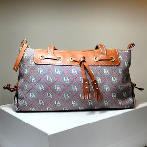 Dooney & Bourke Gray and Tan Shoulder Bag